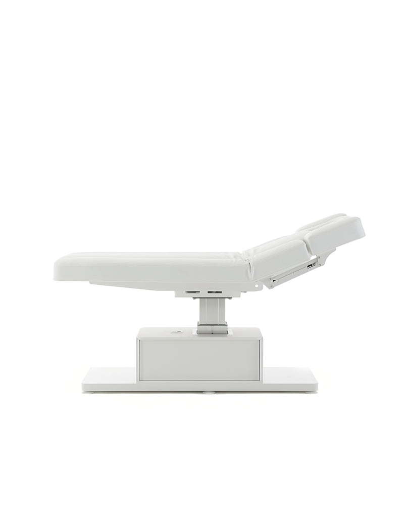 The Ben - White massage treatment table - with motor - with adjustable armrests